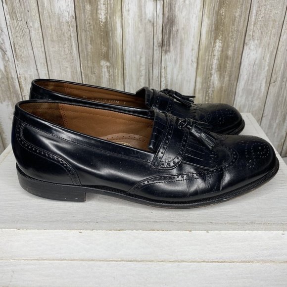 Bostonian Classics Men’s Loafers Dress Shoes Size 9.5 M Black Leather Wingtip main image 7